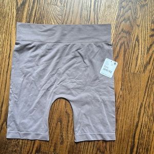 Free people beige biker shorts